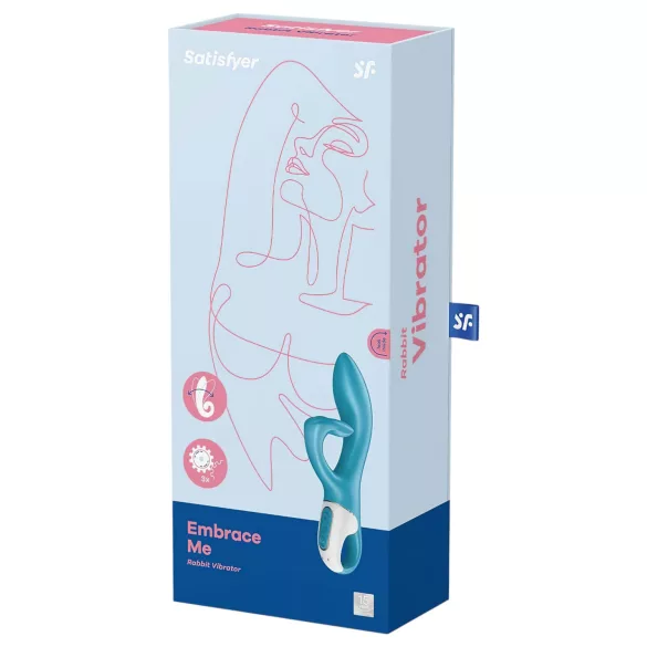 Satisfyer Embrace Me - wiederaufladbarer Vibrator mit Klitoris-Arm (türkis)