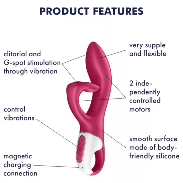 Satisfyer Embrace Me - Akku-Klitorisvibrator mit Arm (Rot)
