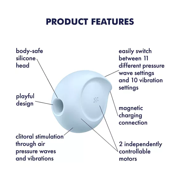 Satisfyer Sugar Rush - Luftdruck-Klitorisvibrator (blau)