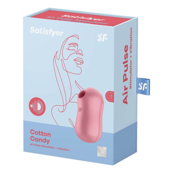 Satisfyer Cotton Candy - wiederaufladbarer Klitoris-Vibrator mit Luftwellentechnologie (Koralle)