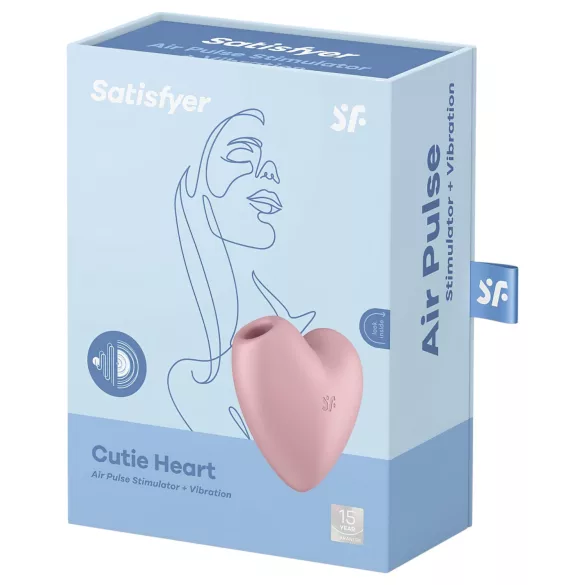Satisfyer Cutie Heart - wiederaufladbarer Luftdruck-Klitorisstimulator (pink)
