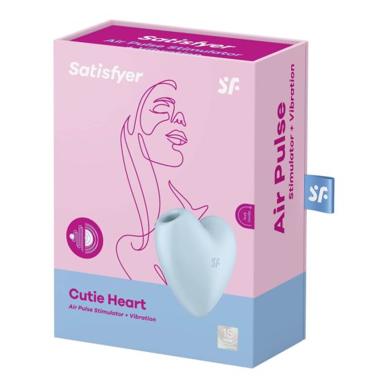 Satisfyer Cutie Heart - Akkubetriebener klitoraler Luftwellen-Vibrator (blau)