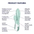 Satisfyer Air Pump Bunny 5 - App-gesteuerter aufpumpbarer Vibrator (Mint)