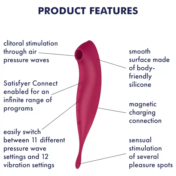Satisfyer Twirling Pro - App-gesteuerter Klitorisvibrator (rot)