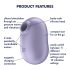Satisfyer Pro To Go 2 - Wiederaufladbarer Luftimpuls-Klitorisstimulator (Violett)