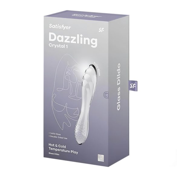 Satisfyer Dazzling Crystal 1 - beidseitiger Glasdildo (transparent)
