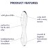 Satisfyer Dazzling Crystal 1 - Doppelseitiger Glas-Dildo (Transparent)