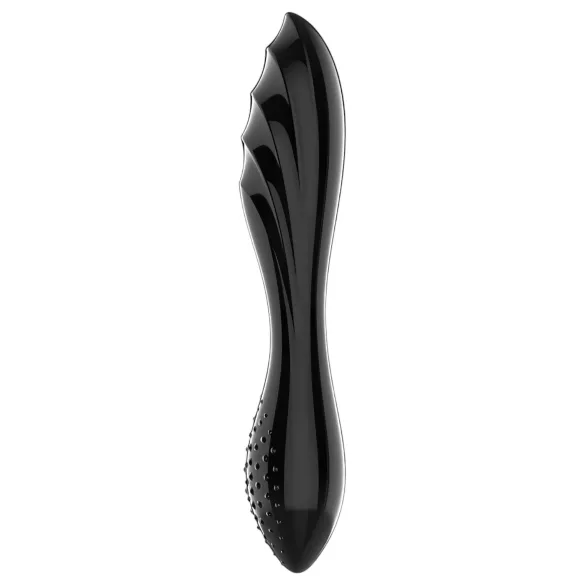 Satisfyer Dazzling Crystal 1 - doppelseitiger Glas-Dildo (schwarz)