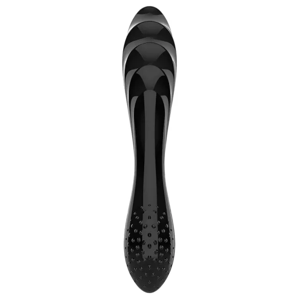 Satisfyer Dazzling Crystal 1 - doppelseitiger Glas-Dildo (schwarz)