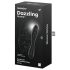 Satisfyer Dazzling Crystal 1 - doppelseitiger Glasdildo (schwarz)