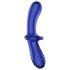 Satisfyer Double Crystal - zweiendiger Glasdildo (blau)