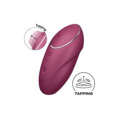   Satisfyer Tap & Climax 1 - 2in1 Vibrator und Klitoris Stimulator (Rot)