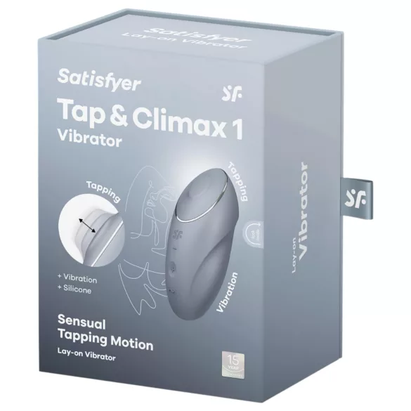 Satisfyer Tap & Climax 1 - 2in1 Klitoris-Vibrator (grau)