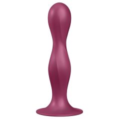   Satisfyer Double Ball-R - Gewichtetes Dildo mit Saugfuß (rot)
