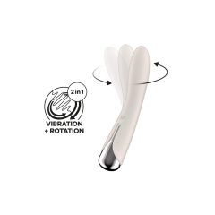   Satisfyer Spinning Vibe 1 - G-Punkt-Vibrator mit rotierendem Kopf (beige)