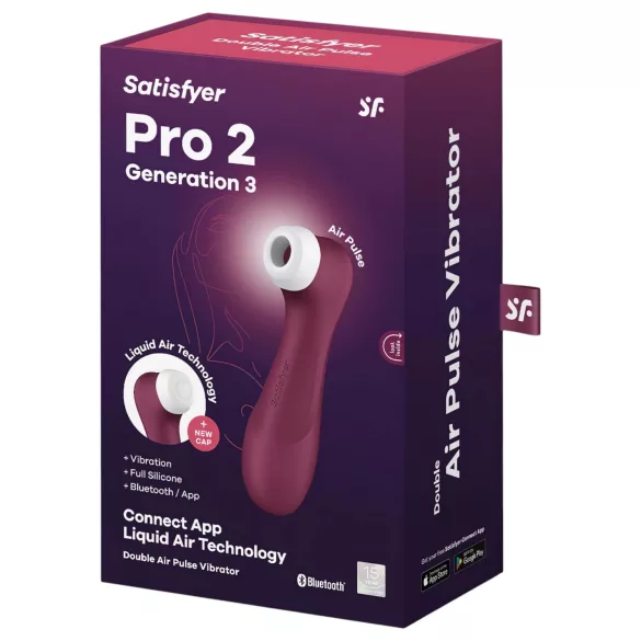 Satisfyer Pro 2 Gen3 - App-gesteuerter Klitorisstimulator mit Luftimpulsen (rot)