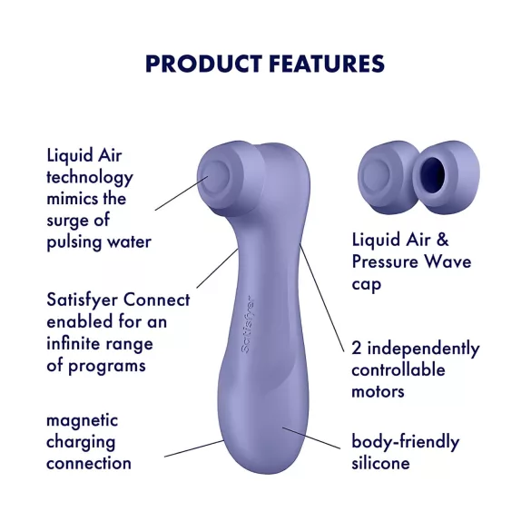 Satisfyer Pro 2 Gen3 - App-gesteuerter Druckwellen-Klitorisstimulator (lila)