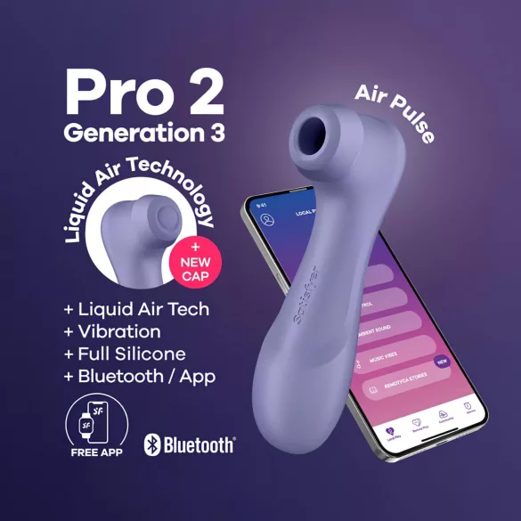 Satisfyer Pro 2 Gen3 - App-gesteuerter Druckwellen-Klitorisstimulator (lila)