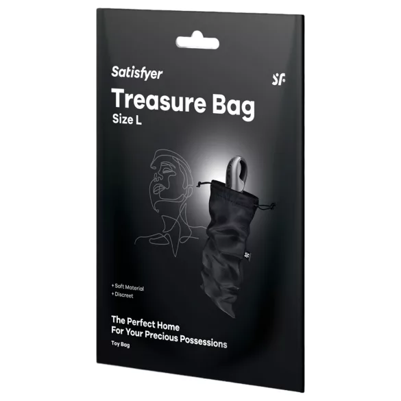 Satisfyer Treasure Bag L - diskrete Aufbewahrungstasche - mittel (schwarz)