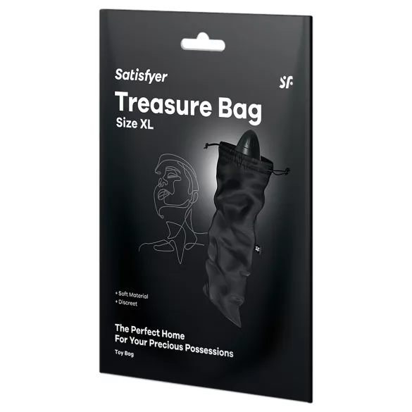 Satisfyer Treasure Bag XL - diskrete Aufbewahrungstasche - groß (schwarz)