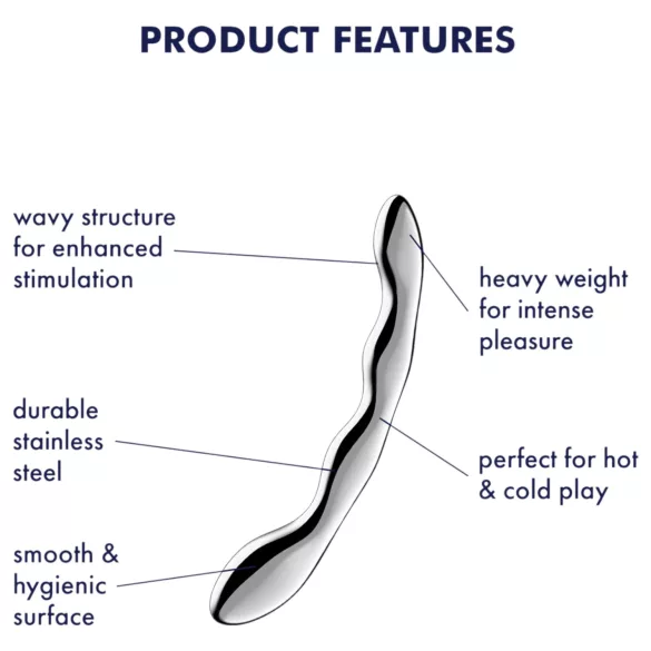 Satisfyer Cosmic Crest 2 - Wellenstahl-Dildo (Silber)