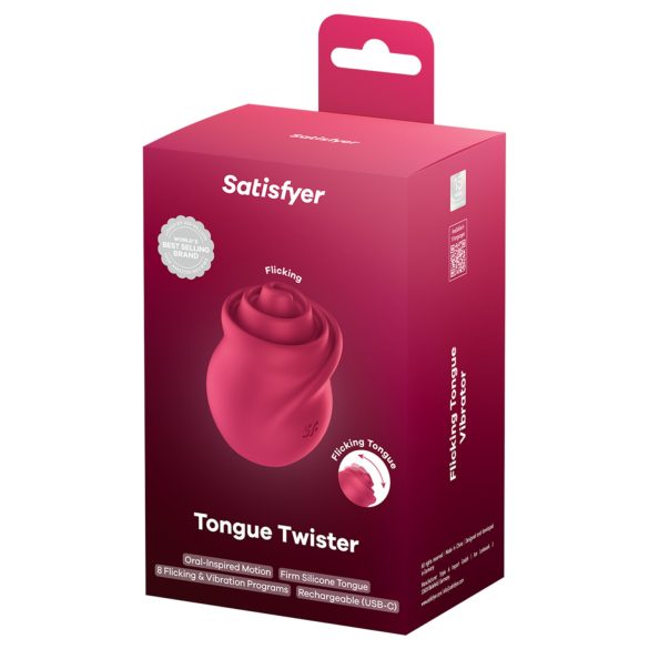 Satisfyer Tongue Twister - Drehende Zungenklitorisvibrator (Pink)