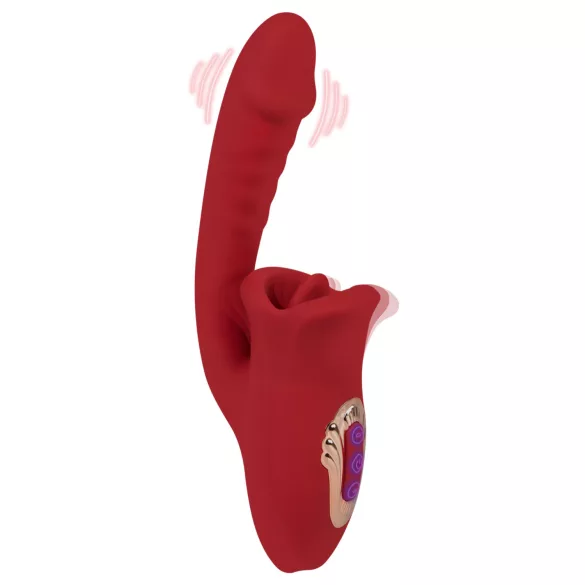 EIS Passion Lips - G-Punkt-Vibrator mit Leckfunktion (Rot)