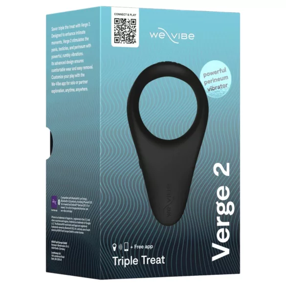 We-Vibe Verge 2 - App-gesteuerter Vibrationspenisring für Männer (schwarz)