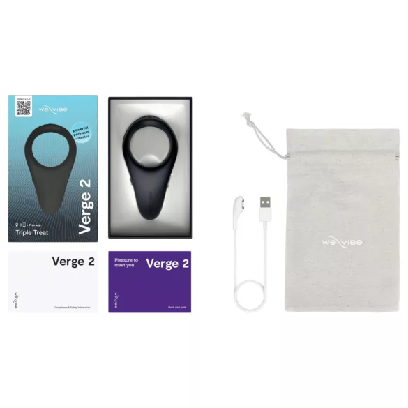 We-Vibe Verge 2 - App-gesteuerter Vibrationspenisring für Männer (schwarz)