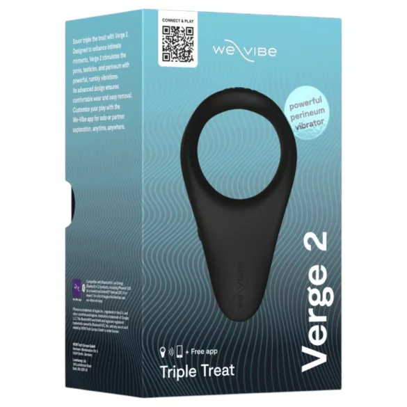We-Vibe Verge 2 - App-gesteuerter Vibrationspenisring für Männer (schwarz)