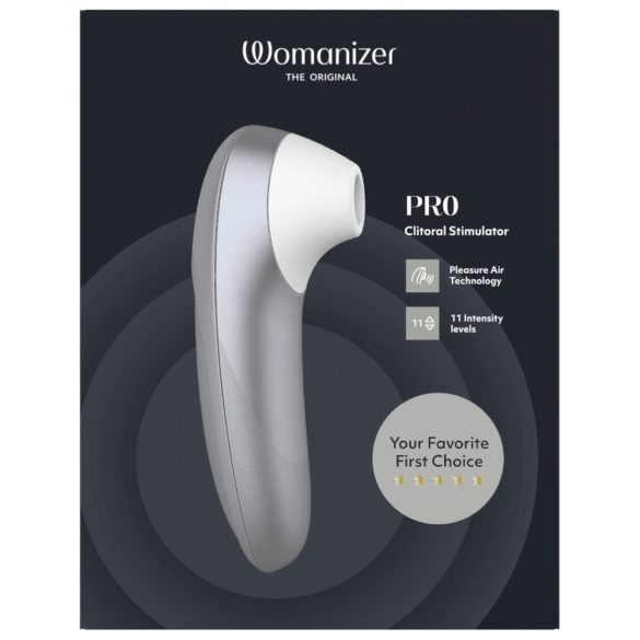 Womanizer Pro - Luftwellen-Klitorisstimulator (grau)