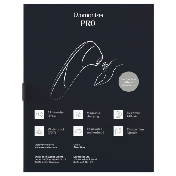Womanizer Pro - Luftwellen-Klitorisstimulator (grau)