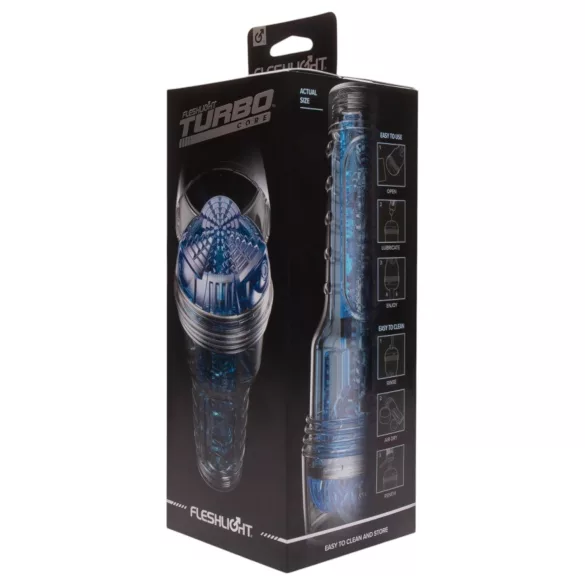 Fleshlight Turbo Core - Saugnapf-Masturbator (blau)