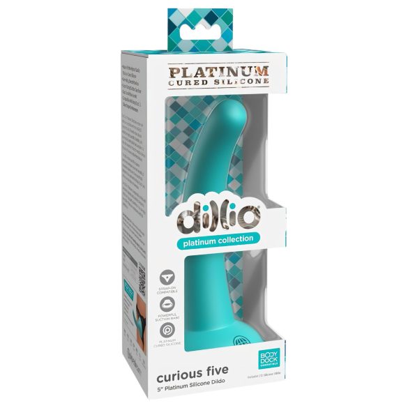 Dillio Curious Five - Silikon-Dildo (15cm) - Türkis