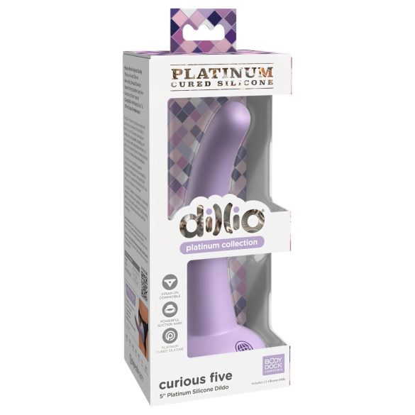 Dillio Curious Five - Saugfuß-Dildo (15cm) - Lila