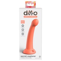   Dillio Secret Explorer - Saugnapf Spitze Silikondildo (17cm) - Orange