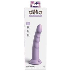   Dillio Slim Seven - Saugfuß-geformter Stimulationsdildo (20cm) - lila