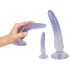Crystal Clear - Analdildo Trainer Set - 3 Stück (Transparent-Blau)