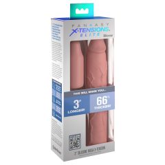   X-TENSION Elite 3 - zugeschnittener Penisüberzug (naturfarben)