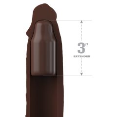 X-TENSION Elite 3 - zugeschnittene Penis-Hülle (braun)