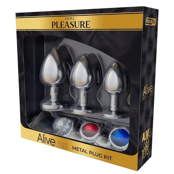 Alive Anal Pleasure - Metall Analplug Set (silber)