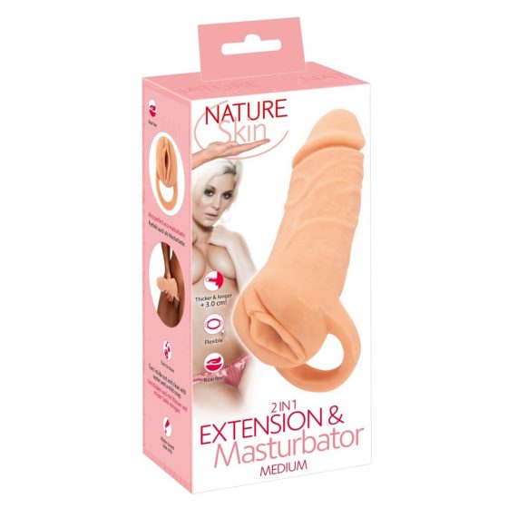 Nature Skin - Peniszhülle und künstliche Vagina - 18cm (natur)