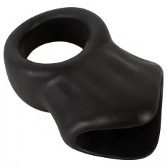 Erecto - Penisring mit Hodenstrecker (schwarz)