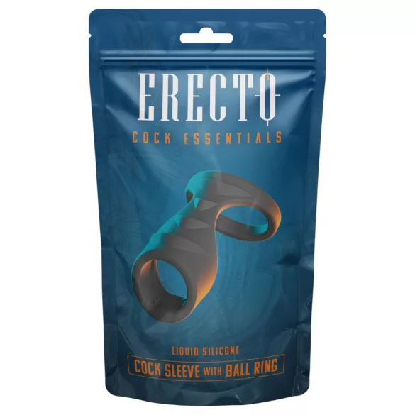 Erecto - 2in1 Penisring (schwarz)