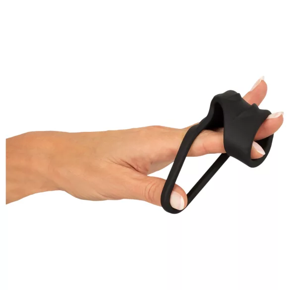 Erecto - 2in1 Penisring (schwarz)