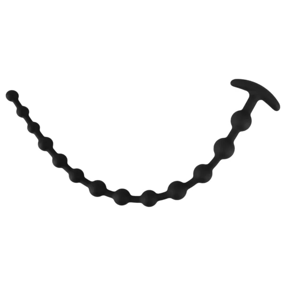 Black Velvets - Anal-Dildo mit Perlen (schwarz)