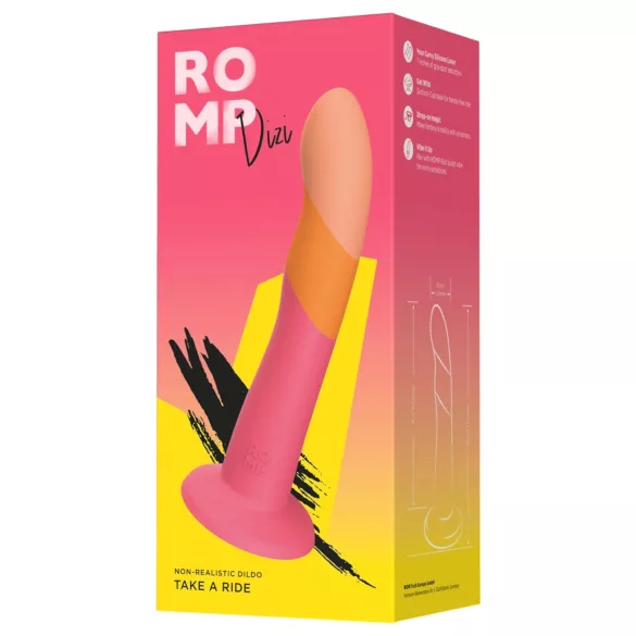 ROMP Dizi - Flexibles Silikon-Dildo (Pink-Orange)