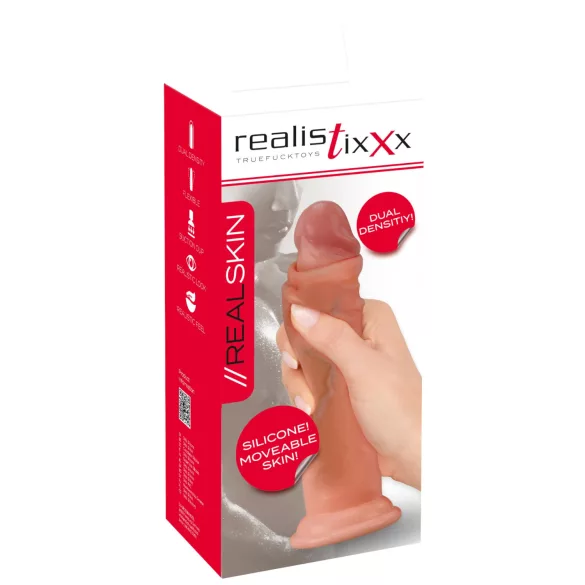 Realistixxx - naturgetreuer, doppelstrukturierter Dildo (natur)