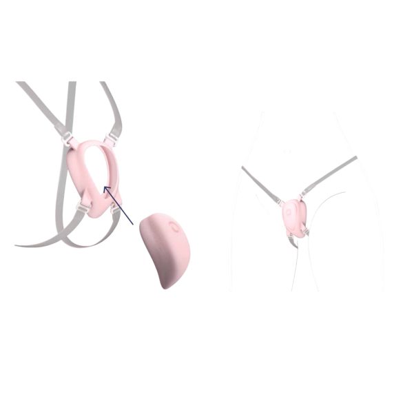 Luxus - Strap-On-Harness für Klitorisvibrator (weiß)