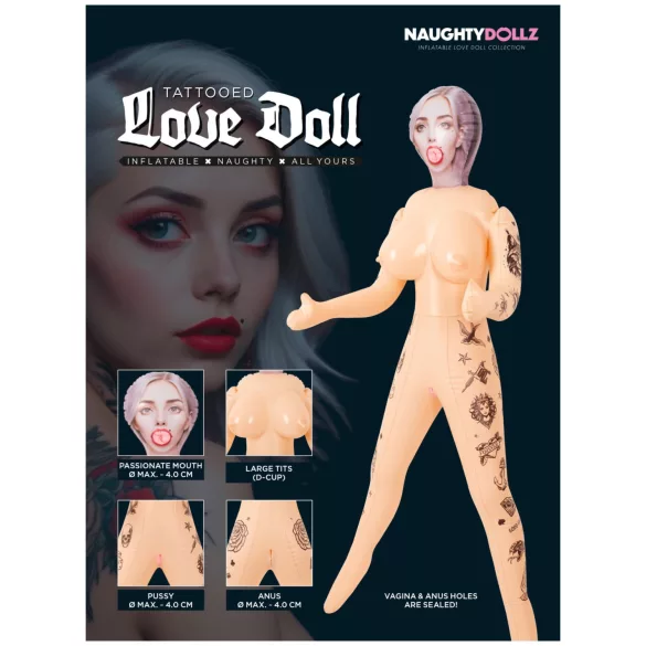 You2Toys - aufblasbare tätowierte Sexpuppe